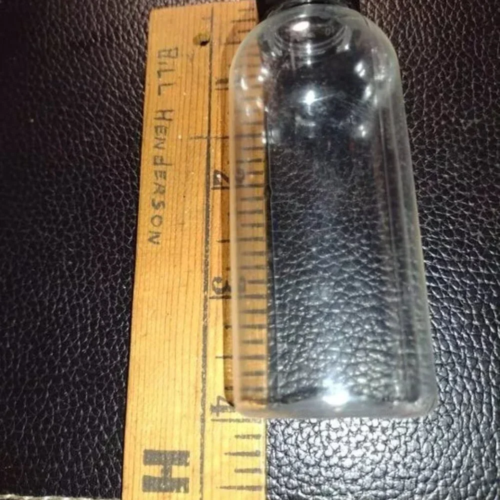 25 Clear Plastic Bottles 2oz NEW Flip Top Travel Size